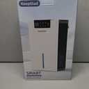 KeepGlad Dehumidifier, 98OZ Dehumidifiers for Home(1000sq.ft), Humidity Display Dehumidifier for Basement Bathroom Bedroom, Auto Shut Off, Washable Filter, Drain Hose, Timer, 7 Ambient Lights, White