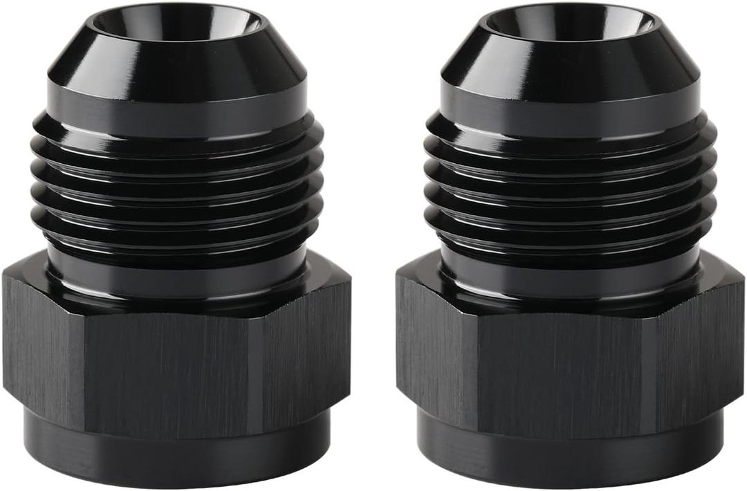 8AN Female to 10AN Male Flare Expander Fitting Adapter Aluminum Black, Pack of 2