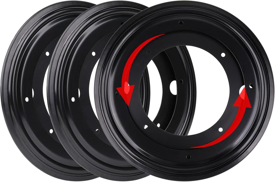Pack of 2 Heavy Duty Rotating Ball Bearing Plate - 8 Inch Thick Lazy Susan Turntable - 700lbs Capacity Swivel Base Plate for Serving Trays, Kitchen Cabinet, Craft (8IN-Black-3Pcs)