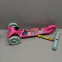 Voyager - Self Balancing Kick Scooter with Light Up Wheels, Extra Wide Deck, 3 Wheel Platform, Foot Activated Brake, 75 lbs Limit, Kids & Toddlers Girls or Boys, for Ages 3 and Up (Barbie)
