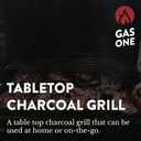 GasOne Portable Tabletop BBQ Grill - 18-inch, 2-Tiered, Side Handles & Lid - Compact Charcoal Grill for Picnic & Tailgate