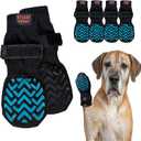 Anti-Slip Socks for Dogs - Breathable & Washable Non Slip Grippy Socks, Rubberized Paw & Adjustable Strap, Secure Fit to Prevent Slipping, Paw Protection for Senior Dogs, 4 Pack (Size XXL)