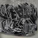 104 Pcs Chenille Letters Patches Iron on Large 3.2 H x 2.4 W College Letters Patches Embroidered Trimmed Preppy Alphabet for Clothing Repairing(White, Black)