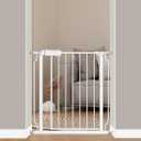 Fairy Baby 29-34 Inch Wide Baby Gate for Doorways Stairs Hallway, Walk Through Pressure Mounted Child Gates, Indoor Safety Child Gates for Kids or Pets
