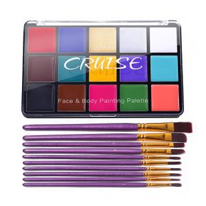 UCANBE Face Body Paint Set, 15 Colors Painting Palette Makeup Kit  for Halloween Cosplay Party