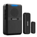 STECHRO Wireless Door Chime, 600Ft Range 5 Adjustable Volume 1 Magnetic Door open Contact Alarm with 62 Chimes Mute Mode Door Bell Plugin Receiver for Home/Office/Store (Black)