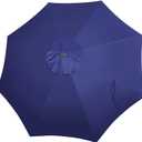 Blissun 9ft Patio Umbrella Replacement Canopy, Market Umbrella Top, Outdoor Table Umbrella Canopy for 8 Ribs, Canopy Only (Navy Blue)