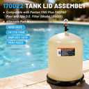 170022 Tank Lid Assembly Fit for Pentair 180009 FNSP60, Pool Filter Cover w/190003 Clamp Kit, 39010200 O-ring, 98209800 Air Relief Valve - Tank Cover Replace 4600-0022 622793