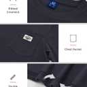 NORTHYARD Men's Cotton Shirts Heavyweight Short Sleeve Casual T-Shirts with Chest Pocket Work Wear (Black, XL)