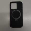 TORRAS Liquid Silicone for iPhone 16 Pro Case with 360 Spin Magnetic Ring Stand with Camera Control, Fit for MagSafe, OStand Q3 Silicone Non-Slip Protective Case for iPhone 16 Pro, Obsidian Black