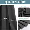 ChrisDowa Grommet Blackout Curtains for Bedroom and Living Room - 2 Panels Set Thermal Insulated Room Darkening Curtains (Dark Grey, 42 x 63 Inch)