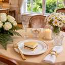 I00000 144 Small Plastic Dessert Plates Set Include 72 Pcs Gold Dessert Plates 7.5" with 72 Pcs Forks 7.5",Disposable Cake Plate,Fancy White Gold Plastic Small Plates for Party