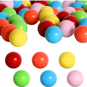 36pcs Game Replacement Marbles Balls, 23mm Plastic Balls for Chinese Checkers Marble Run Marbles Game DIY Decoration (6 Colors)