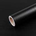 Black Wood Grain Contact Paper 15.7″x236″ Wooden Peel and Stick Wallpaper Self-Adhesive Removable Waterproof Vinyl Film for Cabinets Countertops Furniture