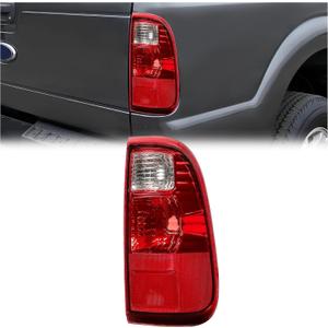 Tail Light Assembly Compatible with 2008-2016 Ford F250 F350 F450 F550 Super Duty Replacement for 7C3Z13404A FO2801208 Rear Taillights Tail Lamp Red Lens Passenger Side