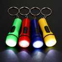 Boao 48 Pcs Mini Flashlight Keychain Bulk Assorted Colors Portable LED Flashlight Torch Keyring Small Key Chain Light for Hiking Camping Cycling Party Favors Travel Night Reading Emergency