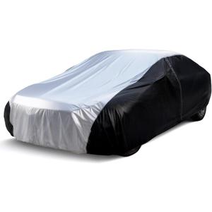 Car Cover, Carbon Fiber Luxury All Weather Protection Car Covers for Automobiles, Full Exterior Cover with Zipper, Outdoor Car Cover Sun UV Rain Snow Wind Protection, Sedan C3 171"-185"
