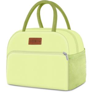 Coobiiya Lunch Bag Women, Lunch Box for Women Adult Men, Small Leakproof Cute Lunch Tote Large Capacity Reusable Insulated Cooler Lunch Container for Work/Office/Picnic/Travel-Mint Green