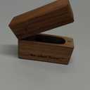 Wooden Engagement Ring Box Small Slim Flat Ring Case for Proposal,Wedding (How about forever)