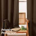 BGment Brown Linen Curtains 78 Inch Length for Living Room Windows, Light Filtering Fall Drapes Chocolate Burlap with Grommet Privacy Non See Through for Bedroom, 2 Panels Set, Each 52 Inch Wide