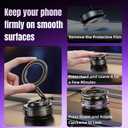 Magnetic Vacuum Car Phone Holder with Strong Suction Cup 360 Adjustable Foldable Phone Mount Portable Phone Holders for Your Car/Gym/Mirror Mount for iPhone & Android
