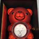 Jibeufi Teddy Bear with Preserved Rose, Flower Forever in Bear with Necklace and Elegant Gift Box for Women, Romantic Bear Roses Gifts for Valentines Mothers Day Anniversary Day Birthday (Red)