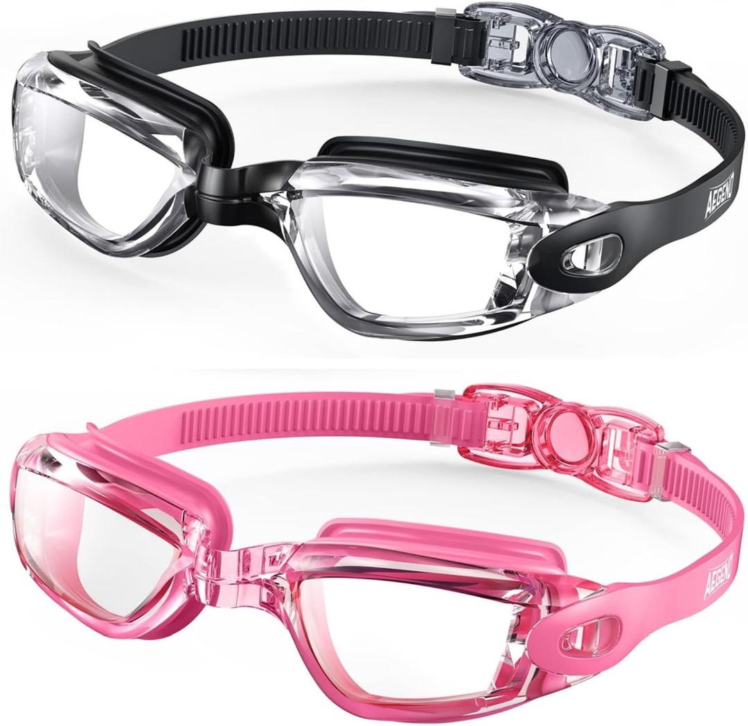 Aegend Swim Goggles, 2 Pack Swimming Goggles No Leaking Adult Men Women Youth