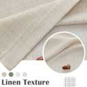 jinchan Valance Curtain Beige Hearthered Farmhouse Light Filtering Double Layer Window Treatment for Living Room Dining Bedroom Kitchen Rod Pocket 18 Inch