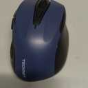 TECKNET Wireless Mouse, 2.4G Ergonomic Optical Mouse, Computer Mouse for Laptop, PC, Computer, Chromebook, Notebook, 6 Buttons, 24 Months Battery Life, 2600 DPI, 5 Adjustment Levels (Blue)