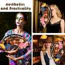 2 PCS Where Them Fans At Clacking Fans for Line Dancing, 13 Inches Large Festival Folding Fan, Boots On The Ground, 210D Oxford Cloth Pop Fan for Music Festival, Concert, Wedding, Halloween Party