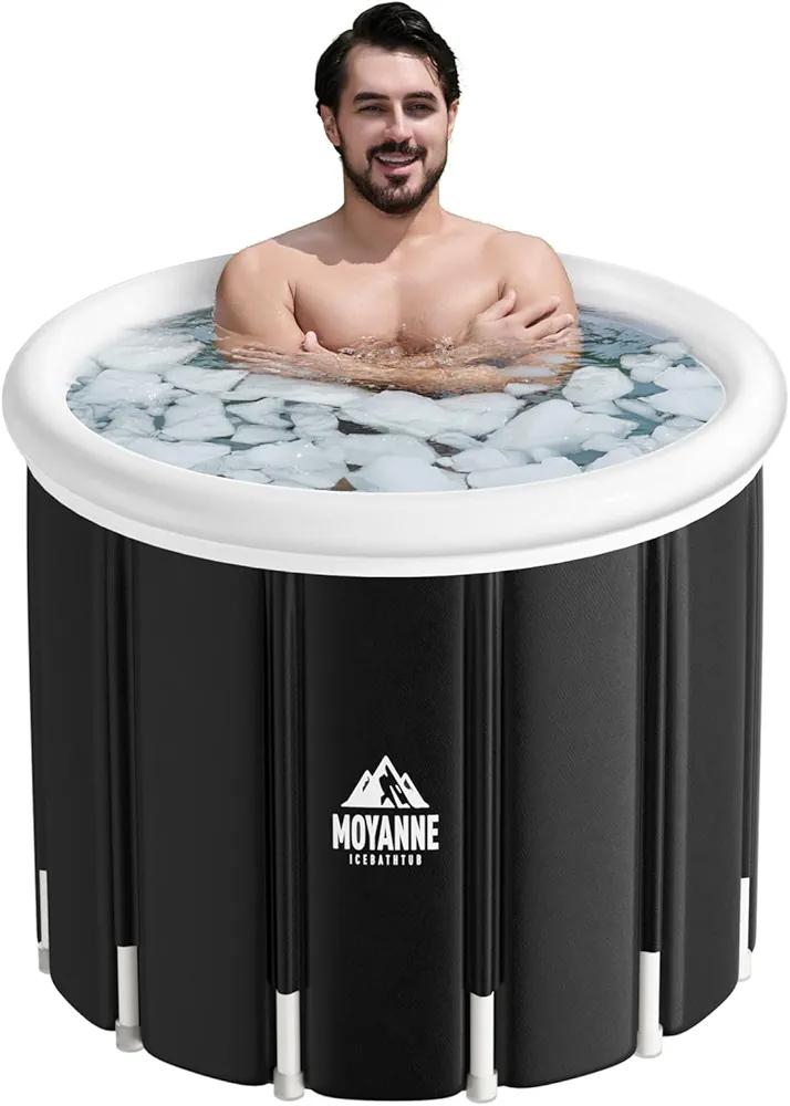 Moyanne Ice Bath Tub,155 Gallons Inflatable Cold Plunge Tub for Athletes' Recovery - Portable Outdoor Polar Pod Recovery Solution,39.3'' x 29.5''