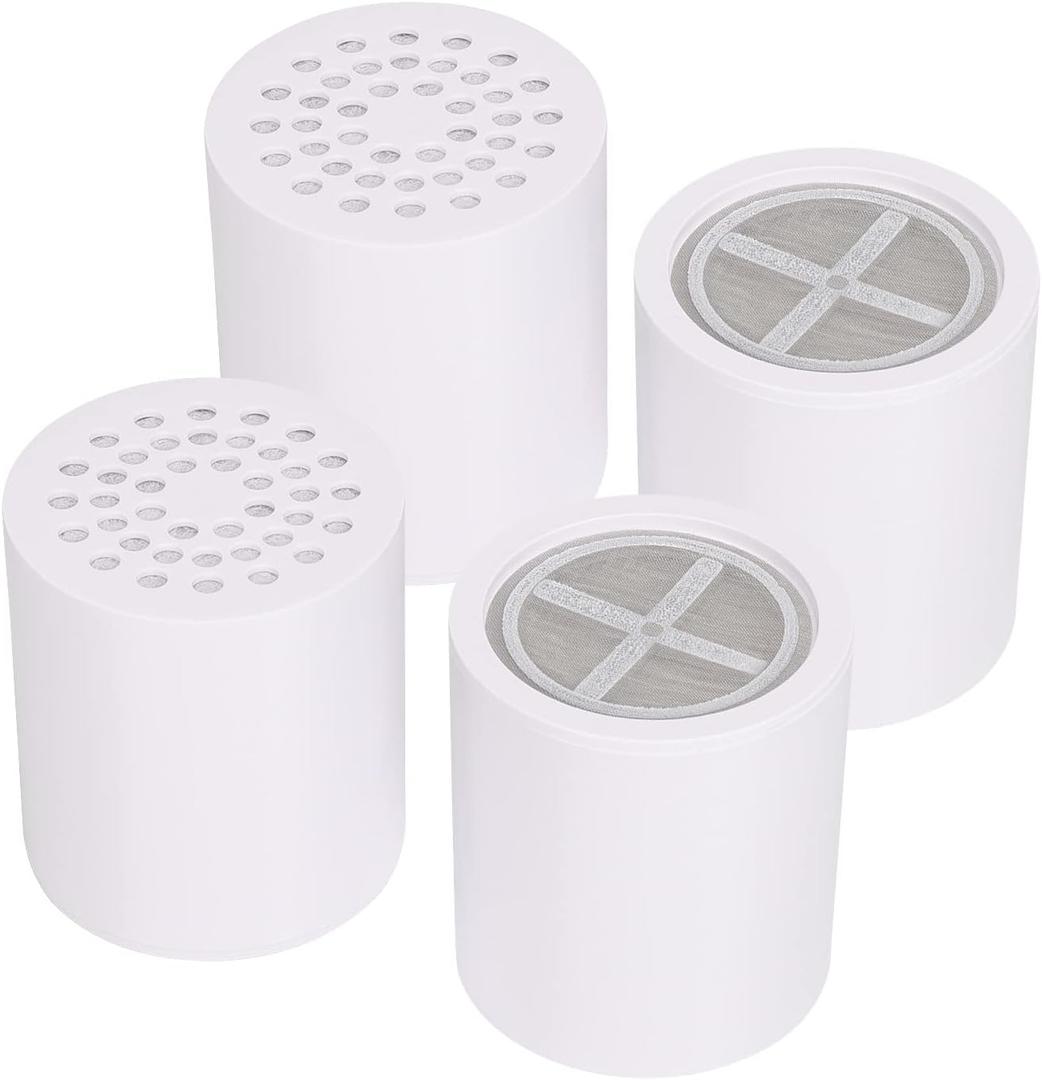 15 Stage Shower Filter Replacement Cartridge, Universal High Output Shower Filter for Hard Water Remove Chlorine and Harmful Substances, Body Caring, 4 Pack