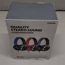 AC01 Over-Ear Headphones Wired, Passive Noise Isolating Corded Stereo Headsets with Mic Volume Control for Adults Teens 3.5mm for Chromebooks, Laptop, Computer, Tablets, Travel (Black Blue)