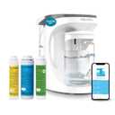 AquaTru Carafe Smart Alkaline Countertop Water Purifier | App-Connected 4-Stage Reverse Osmosis System with Glass Carafe Removes Forever Chemicals, Lead & Fluoride | Adds Minerals | No Plumbing
