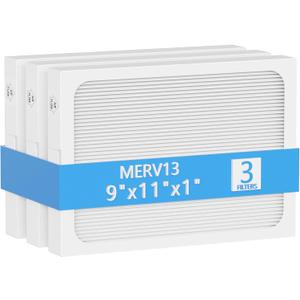 9 x 11 x 1 MERV 13 Replacement Dehumidifier Filter Compatible with Santa Fe Compact70, Ultra70, Element, Compact2, UA 65H dehumidifier Models, 3 Pack