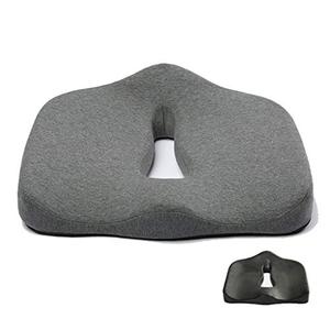 Seat Cushion for Office Chair, Relieve Hemorrhoids, Prostate Coccyx Sciatica, Pregnancy, Orthopedic Seating Cushion, Ergonomic Bamboo Charcoal Memory Foam Cushion, Gray