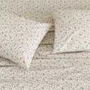 DAUAOTO 100% Cotton Bedding Printed Sheets Set for Queen Size Bed Up to 14" Deep Mattress, Ditsy Floral Pattern Bedlinen Sets, Pink