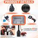 48V Golf Cart Heater Golf Cart Accessories, 400W Safe & Fast Heating Electric Heaters for Golf Cart, Battery Operated Heater with 360 Adjustable Angle Carbon Fiber Heating for Club Car/Yamaha/EZGO