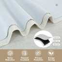 DriftAway Double Layer Linen Blackout Tie Up Curtains Thermal Insulated Fully Lined Balloon Roman Shade Bathroom Window Adjustable Rod Pocket for Small Window 31 Inch by 47 Inch Light Linen
