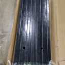 Pyle Car Vehicle Curbside Driveway Ramp - 4ft Heavy Duty Rubber Threshold Bridge Tracks Curb Ramps, 2 Pieces Set (for Car, Truck, Scooter, Bike, Motorcycle, Wheelchair Mobility), Black