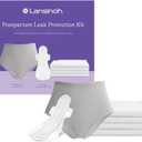 Lansinoh Peace of Mind Leak Protection & Postpartum Kit, 28-Piece Labor and Delivery Essentials with Disposable Underwear, M-L Maternity Pads and Waterproof Bed Mats, Postpartum Essentials