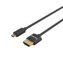 SMALLRIG Micro Ultra Thin HDMI Cable 35cm/1.15Ft (D to A), Super Flexible Slim High Speed 4K 60Hz HDR 2.0, Fit for Sony A7RIII / A6600 / A6500, for FUJIFILM X-T3 / X-T4, for GoPro Hero 7/6/5-3042B