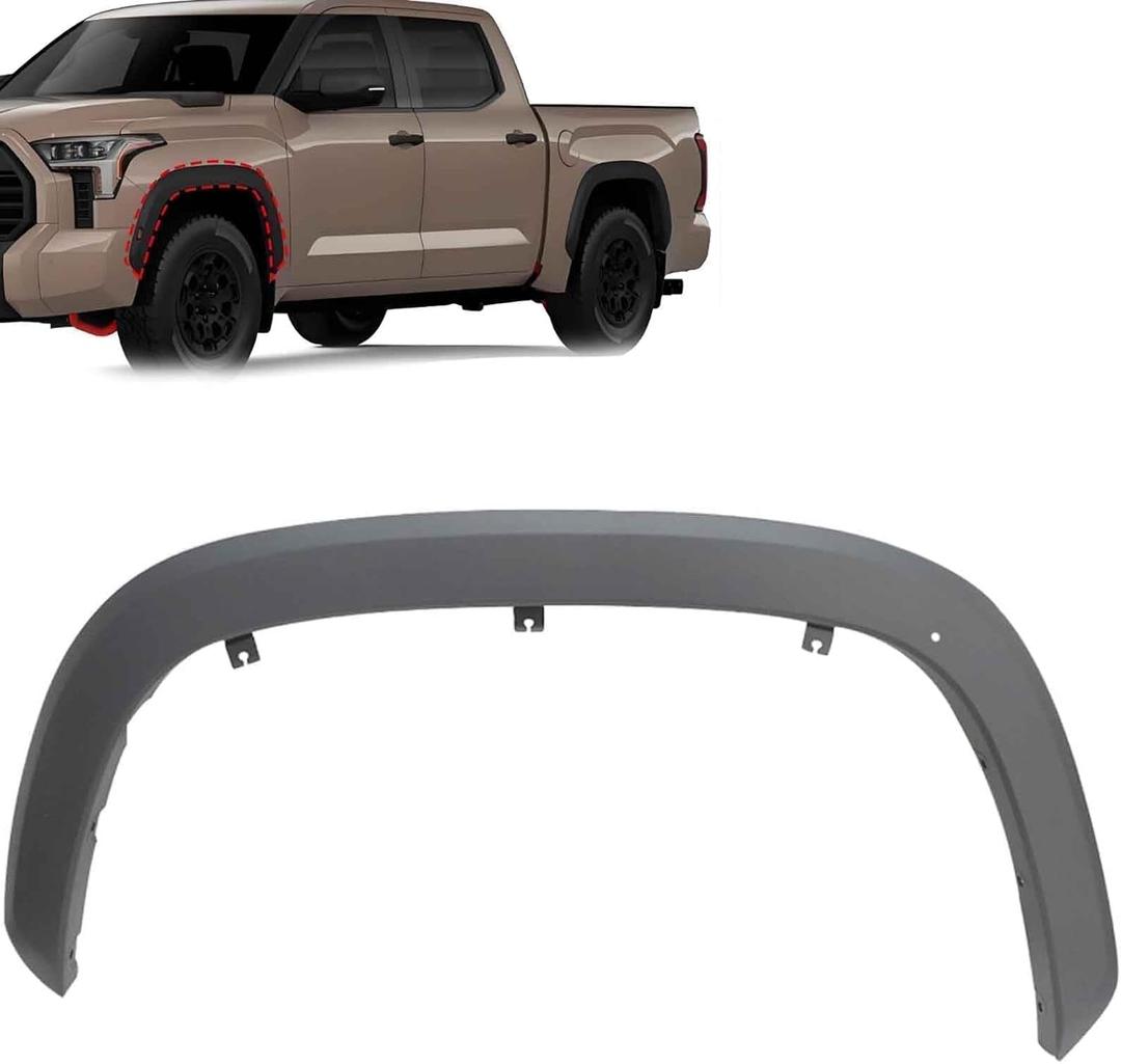 SecosAutoparts Fender Flare Wheel Opening Molding Front Driver Side Compatible with Toyota Tundra 2022-2025 Replace# 750860C900