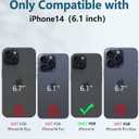 for iPhone 14 Case Leather, 2 in 1 Detachable,Compatible with MagSafe,with Card Holder, PU Leather Kickstand Card Slots Case 6.1" Black