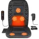Back Massager with Heat,Heated Seat Cover Cushion with 5 Vibrating Massage Nodes Chair Pad for Pain Relief Home Office Us