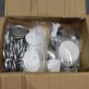 200 Sets Button Maker Supplies, 2.28 inch / 58mm Button Parts Buttons Supplies, Approx. 2.25 in Blank Badge Parts with Blank Paper for Buttons Maker Machine Pin Maker Press