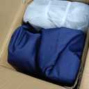 2 Pcs Chaise Lounge Cushions Outdoor, 72x 21x 3 Inch Waterproof & Fade-Resistant Lounge Chair Cushion, Outdoor Chaise Cushion with Ties for Lawn, Patio, Pool & Beach, Navy Blue