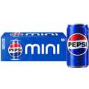 Pepsi Soda, 7.5 Ounce Mini Cans, (10 Pack) (Packaging May Vary) (EXP 03/08/27)