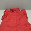 Tankaneo Womens Puffer Vest Ruffle Sleeveless Button Down Winter Warm Padded Gilet Coats, M