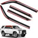 in-Channel Rain Guards for Toyota 4Runner 2010-2024 | Window Deflectors, Vent Window Visors, Wind Guards, Car Window Protector – 4PCS
